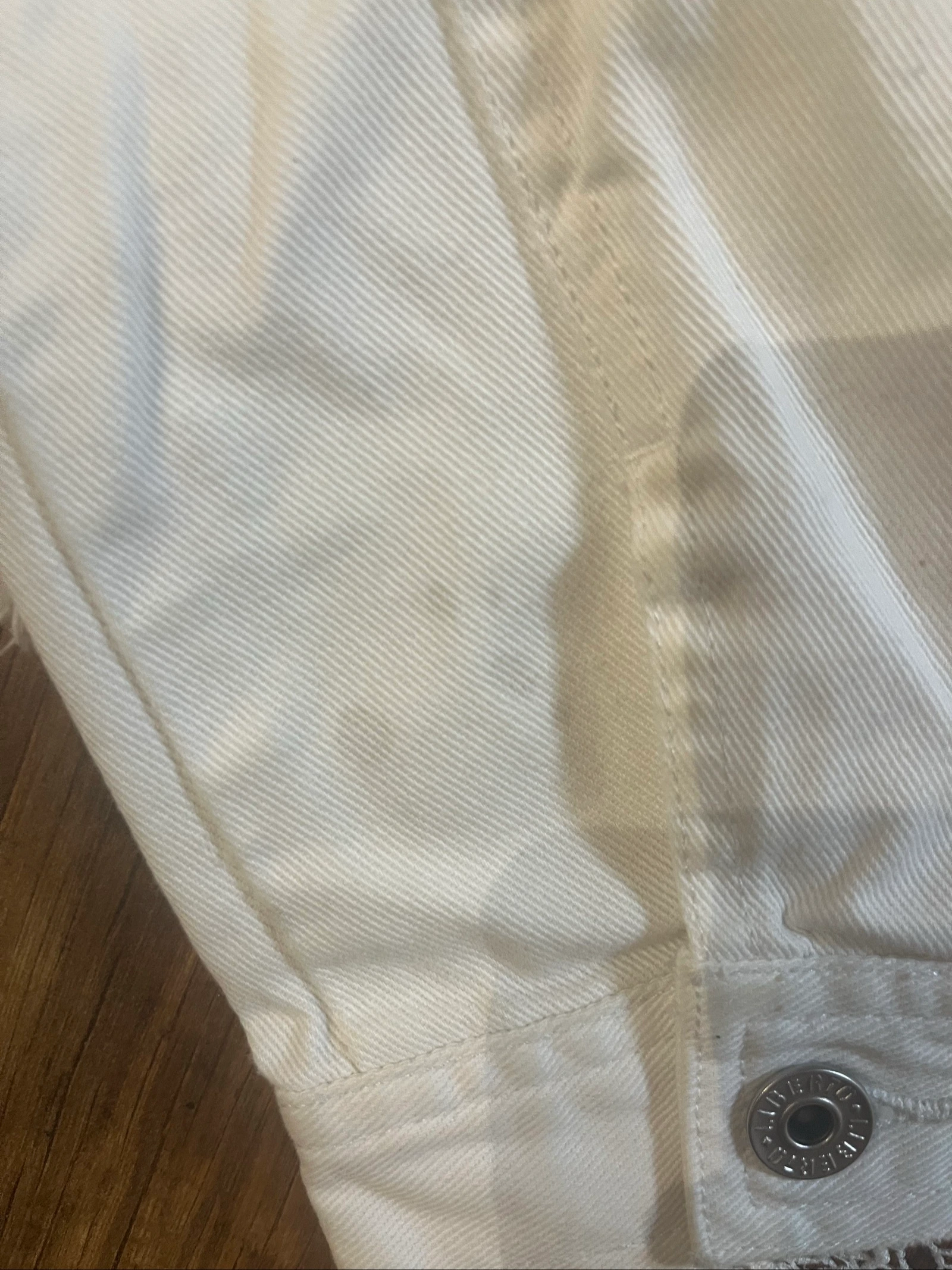 Witte jeansjas met geborduurde kant - liberto - maat XL - bevredigde kwaliteit – photo 3